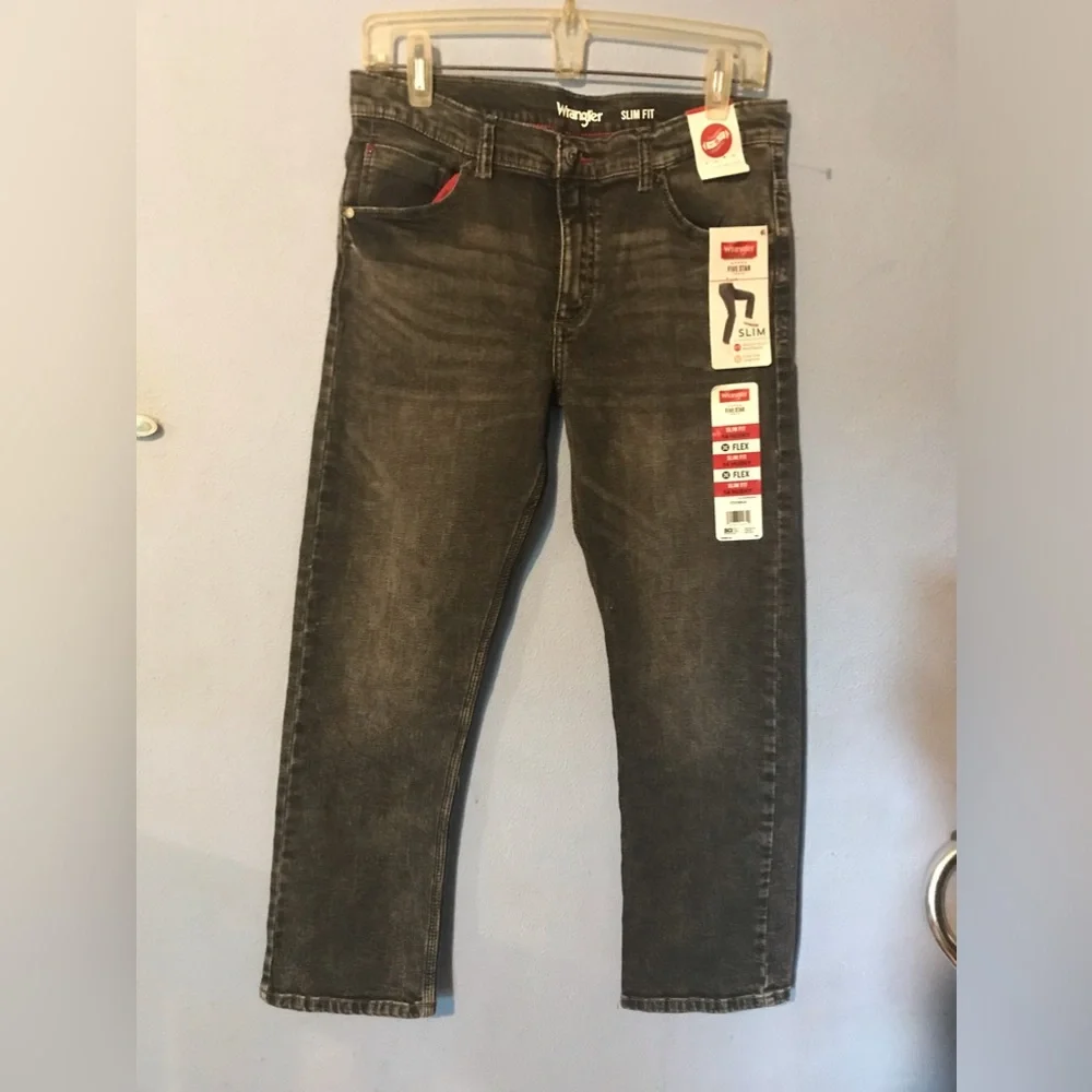 NWT Wrangler Jeans Boys 14 Husky Slim Fit~Adjustable Waist~Comfort Flex~Stretch